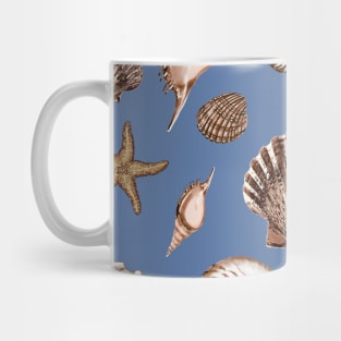 Seashells on French blue Mug